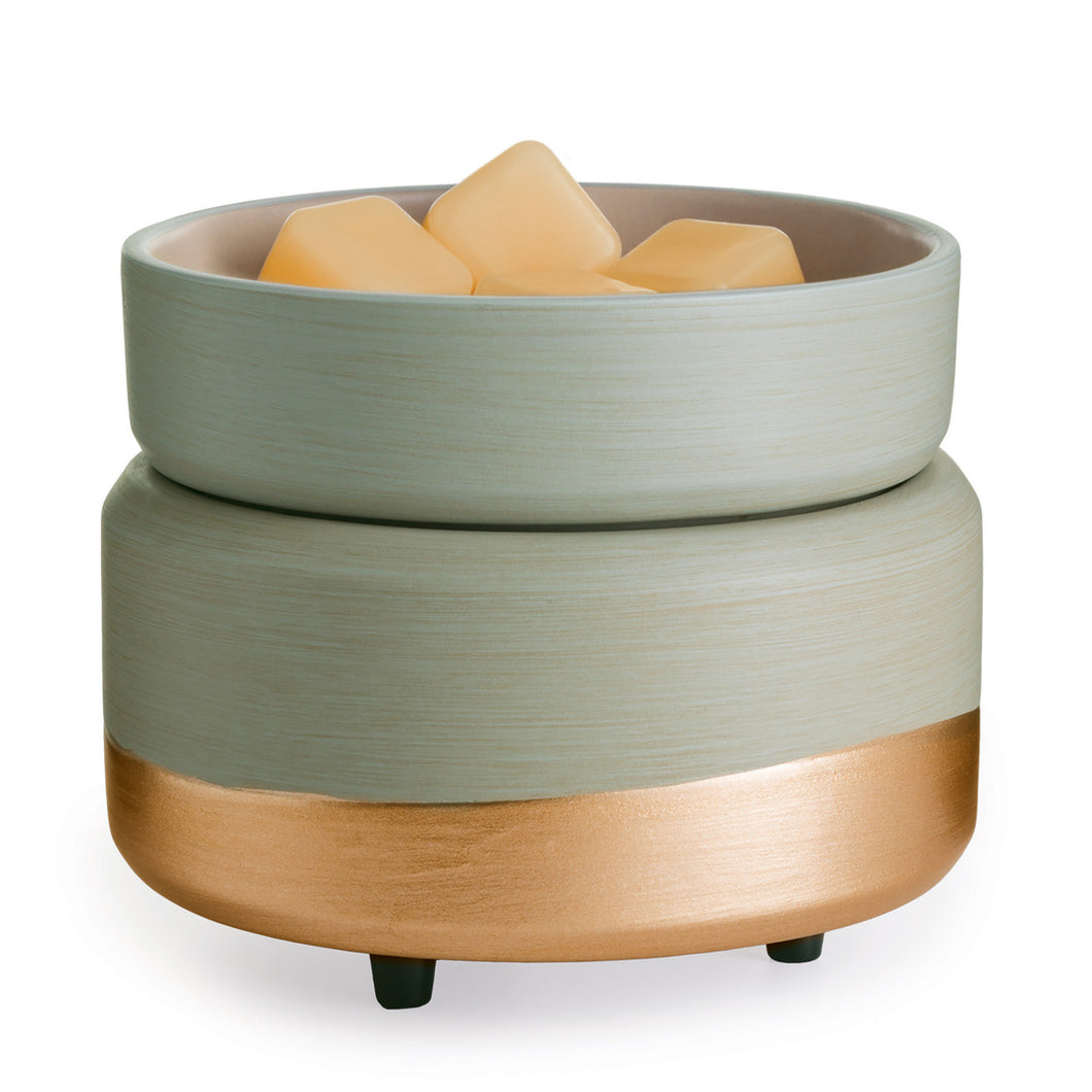 Sage Candle Warmer and Dish